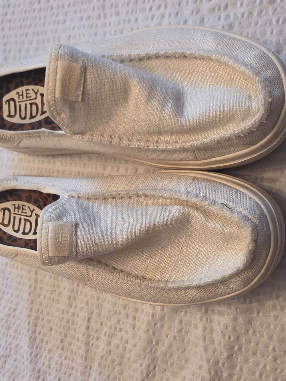 Hey Dude Austin Lift Slip-On Canvas Shoes in Off-White 7